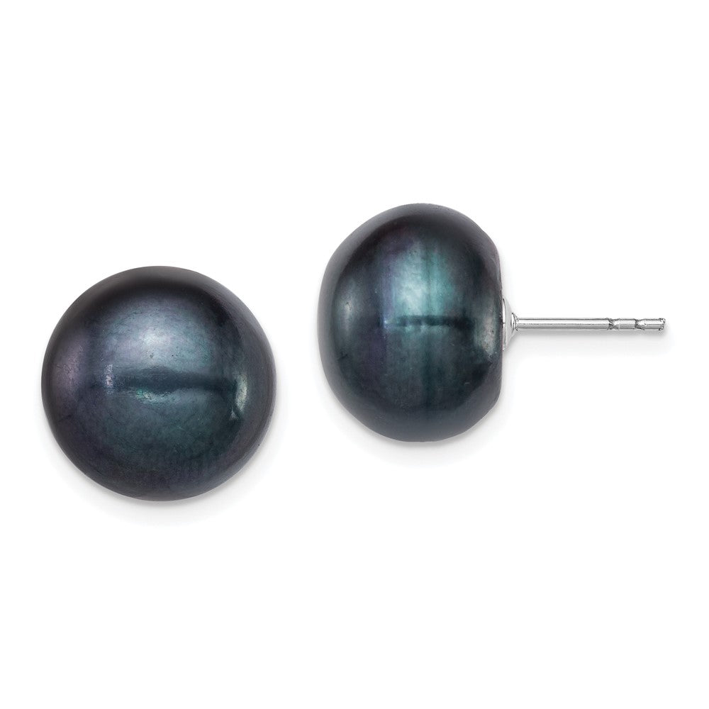 Polished;Post;Sterling silver;Freshwater cultured pearl
