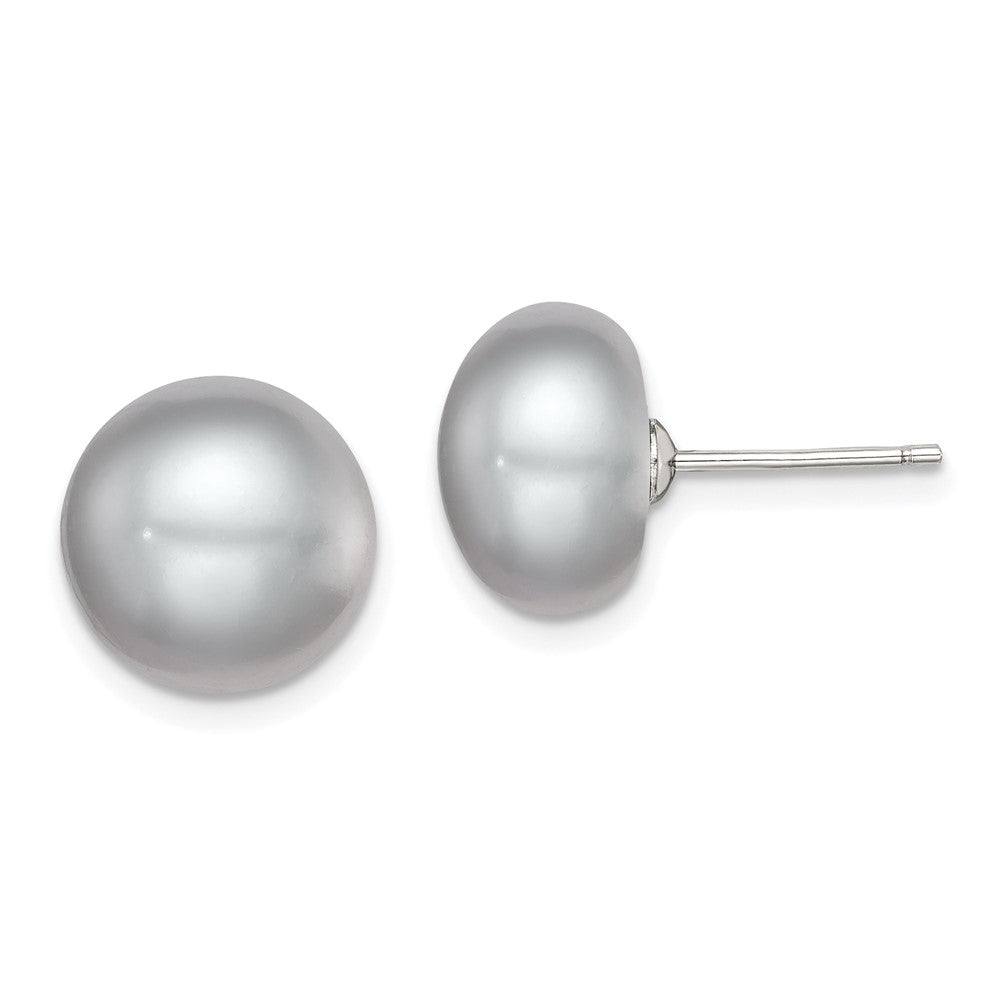Polished;Post;Sterling silver;Freshwater cultured pearl