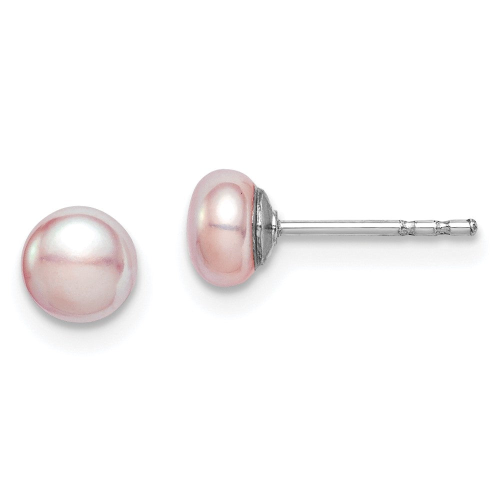 Polished;Sterling silver;Freshwater cultured pearl;Purple