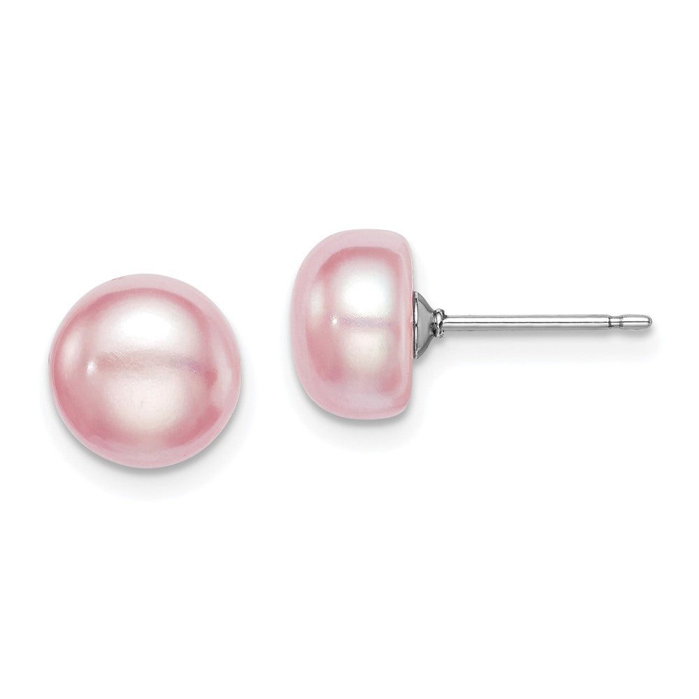 Polished;Sterling silver;Freshwater cultured pearl;Purple
