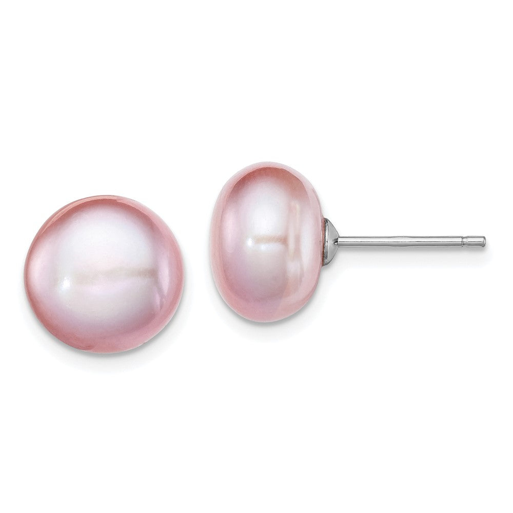 Polished;Sterling silver;Freshwater cultured pearl;Purple
