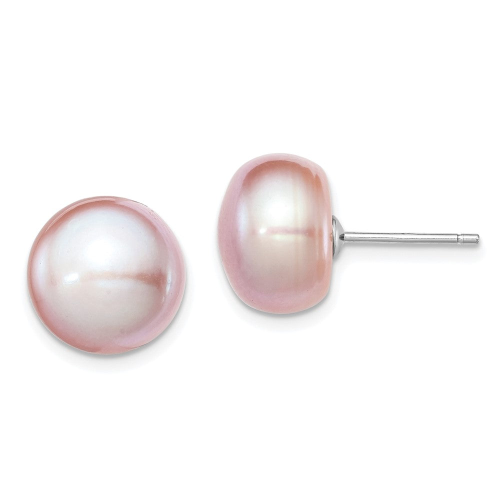 Polished;Sterling silver;Freshwater cultured pearl;Purple