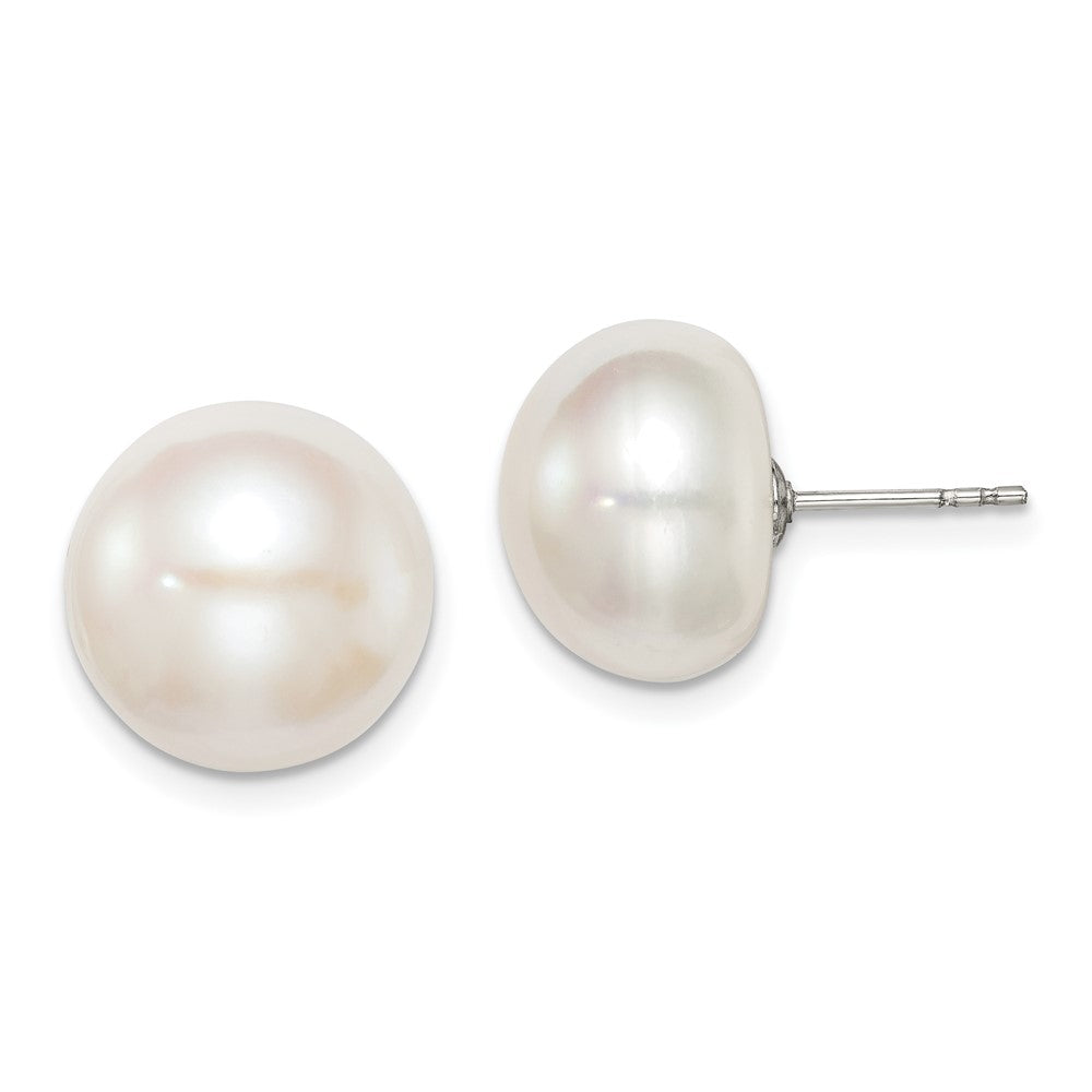 Post;Sterling silver;Freshwater cultured pearl