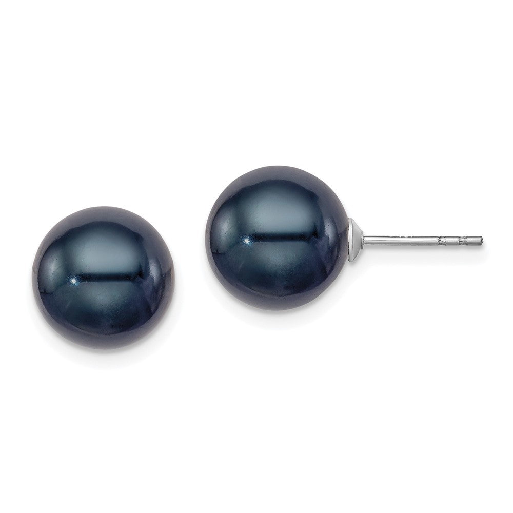 Polished;Post;Sterling silver;Freshwater cultured pearl