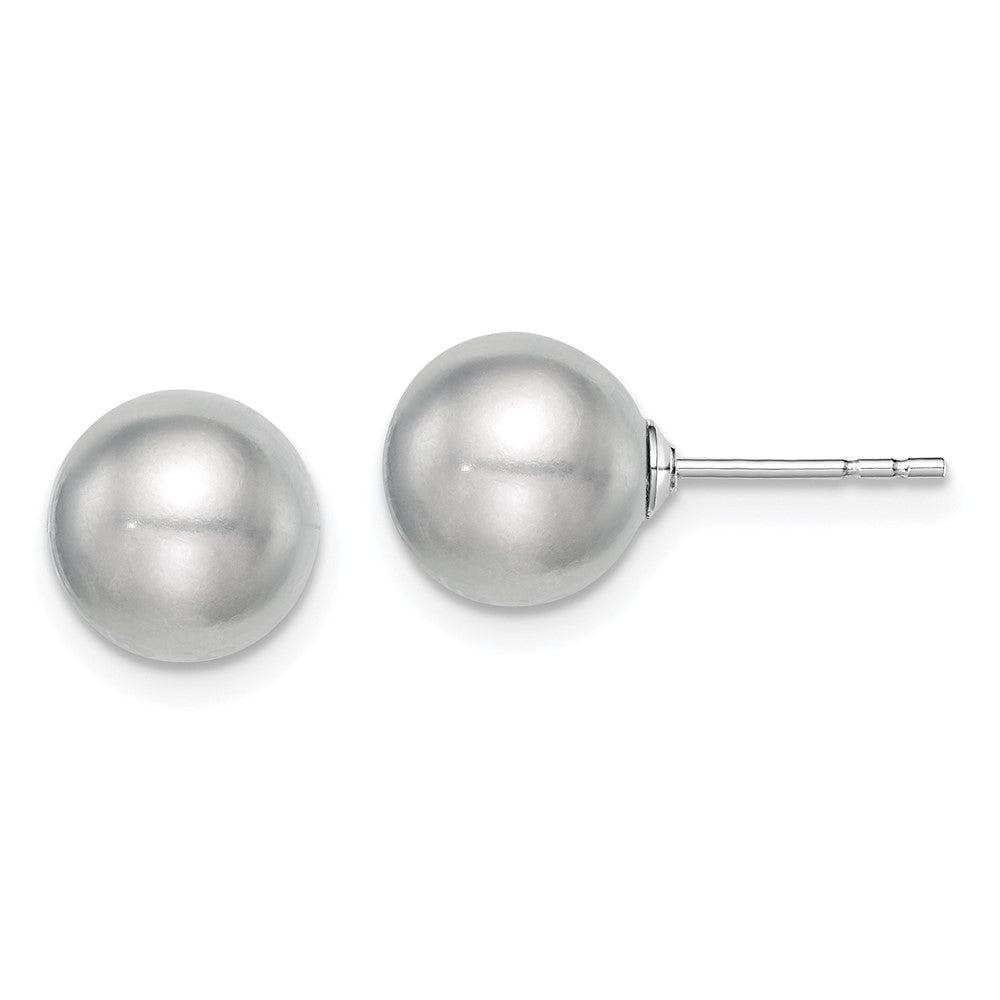 Polished;Post;Sterling silver;Freshwater cultured pearl
