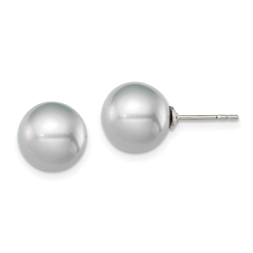 Polished;Post;Sterling silver;Freshwater cultured pearl