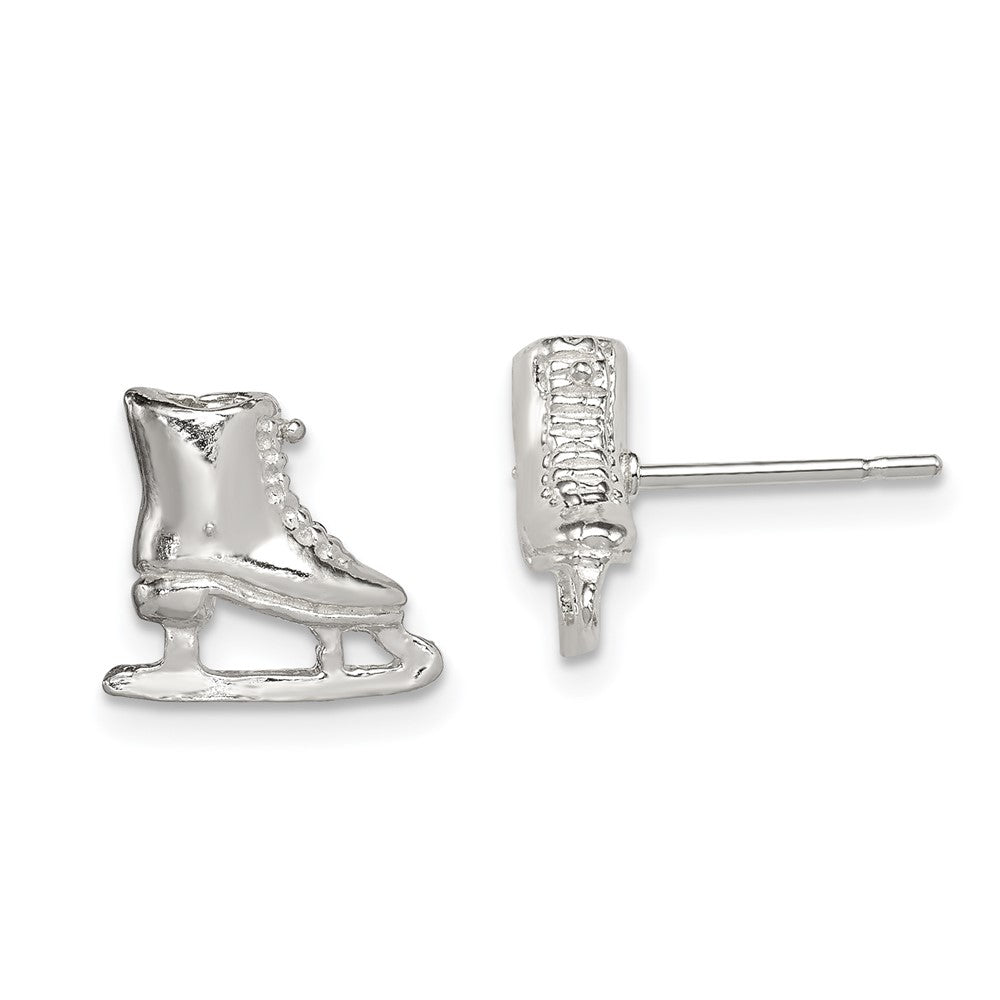 Casted;Polished;Post;Sterling silver