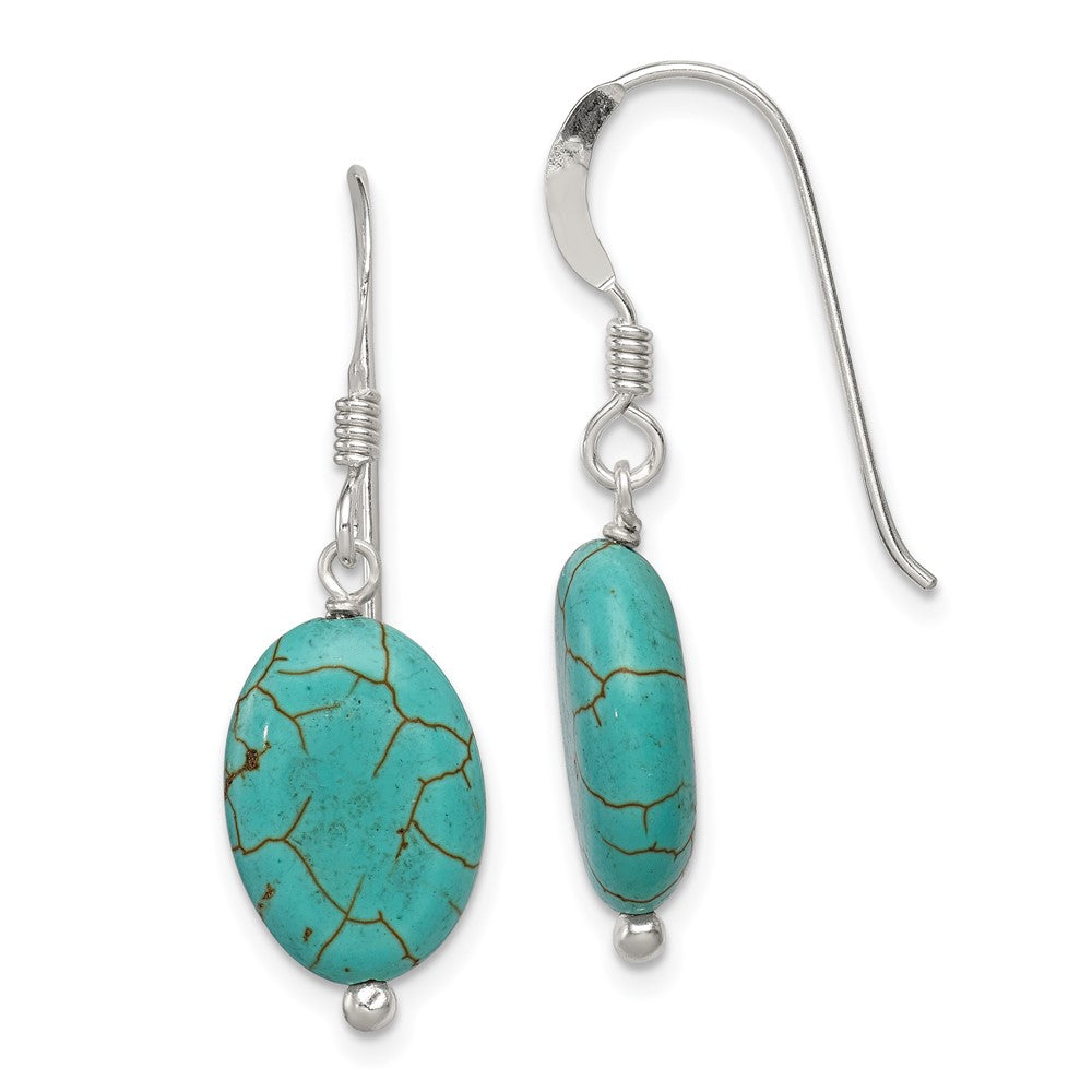 Sterling silver;Shepherd hook;Dangle;Magnesite
