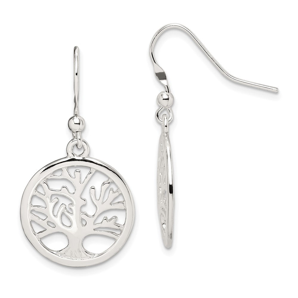 Polished;Sterling silver;Shepherd hook;Dangle