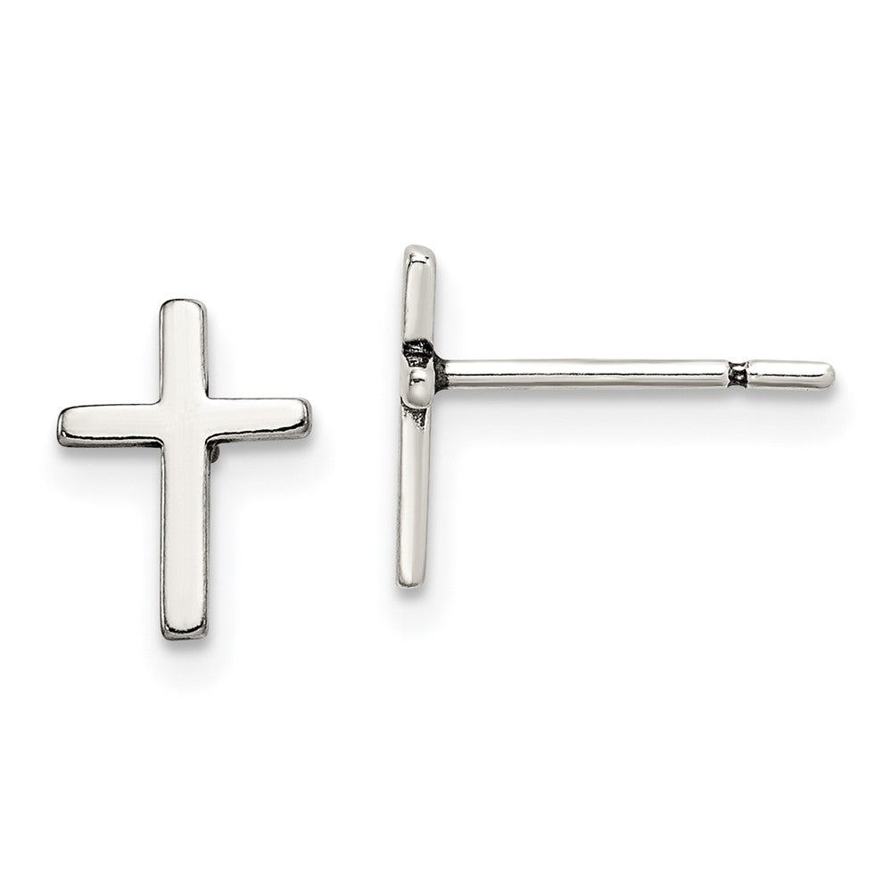 Polished;Post;Sterling silver