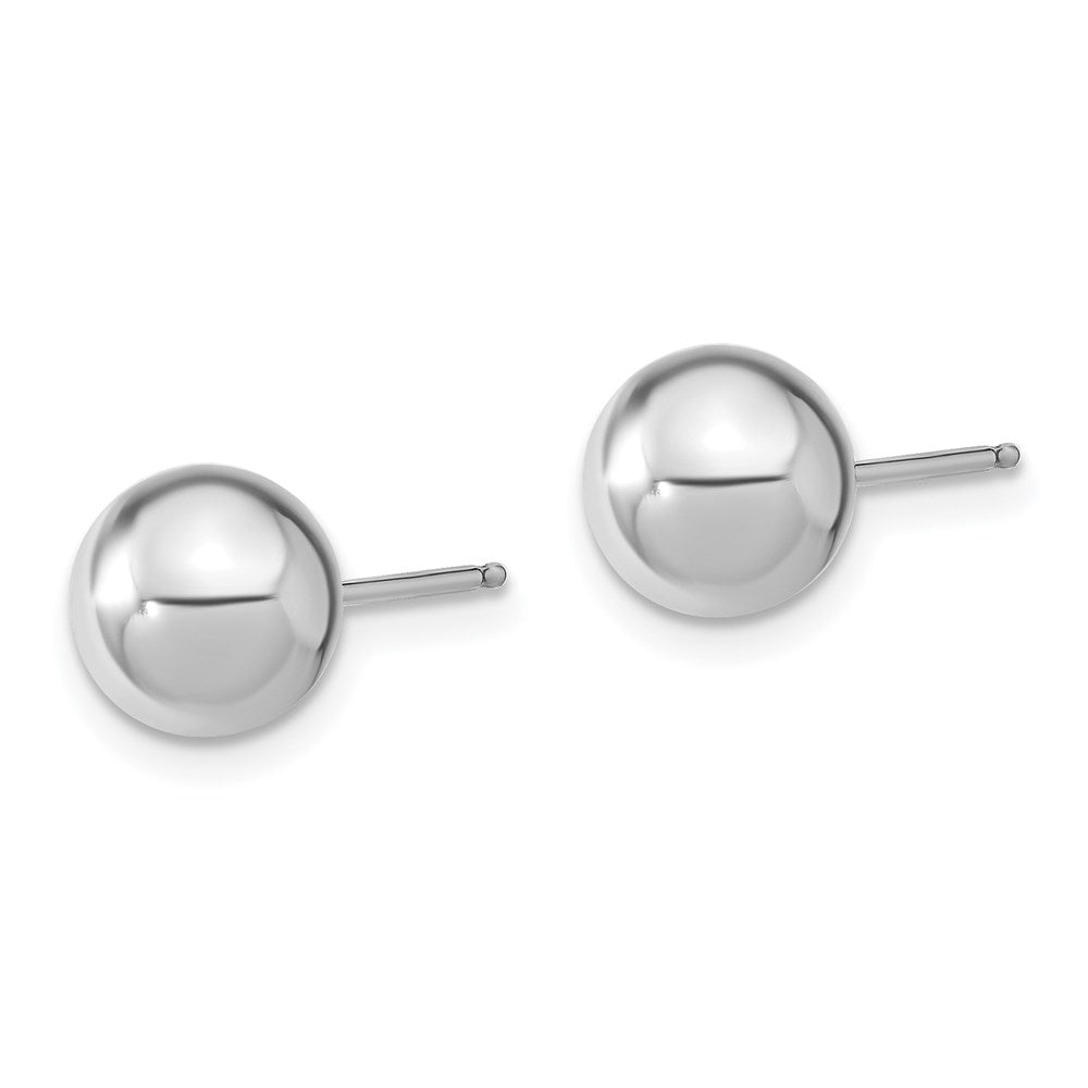 Sterling Silver Rh-pl 8-9mm Plum/Wht Imitat Shell Pearl Post 3 Earring Set