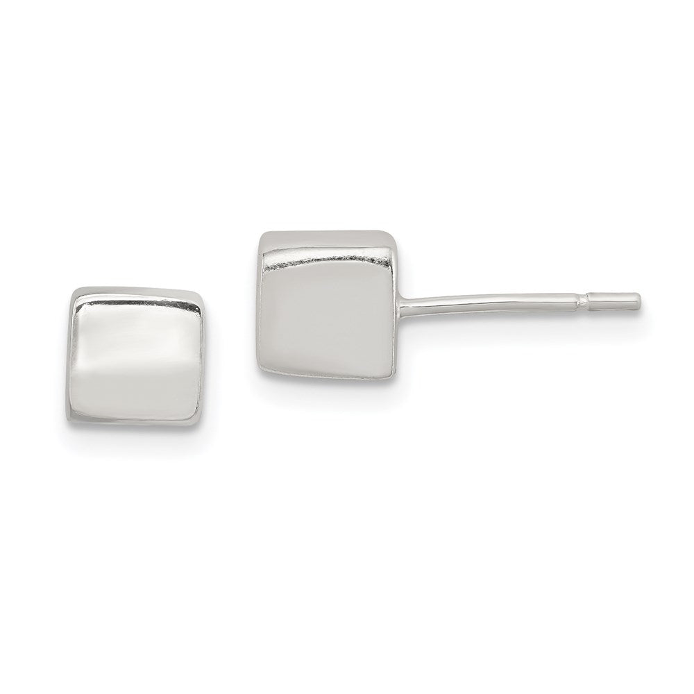 Polished;Post;Sterling silver