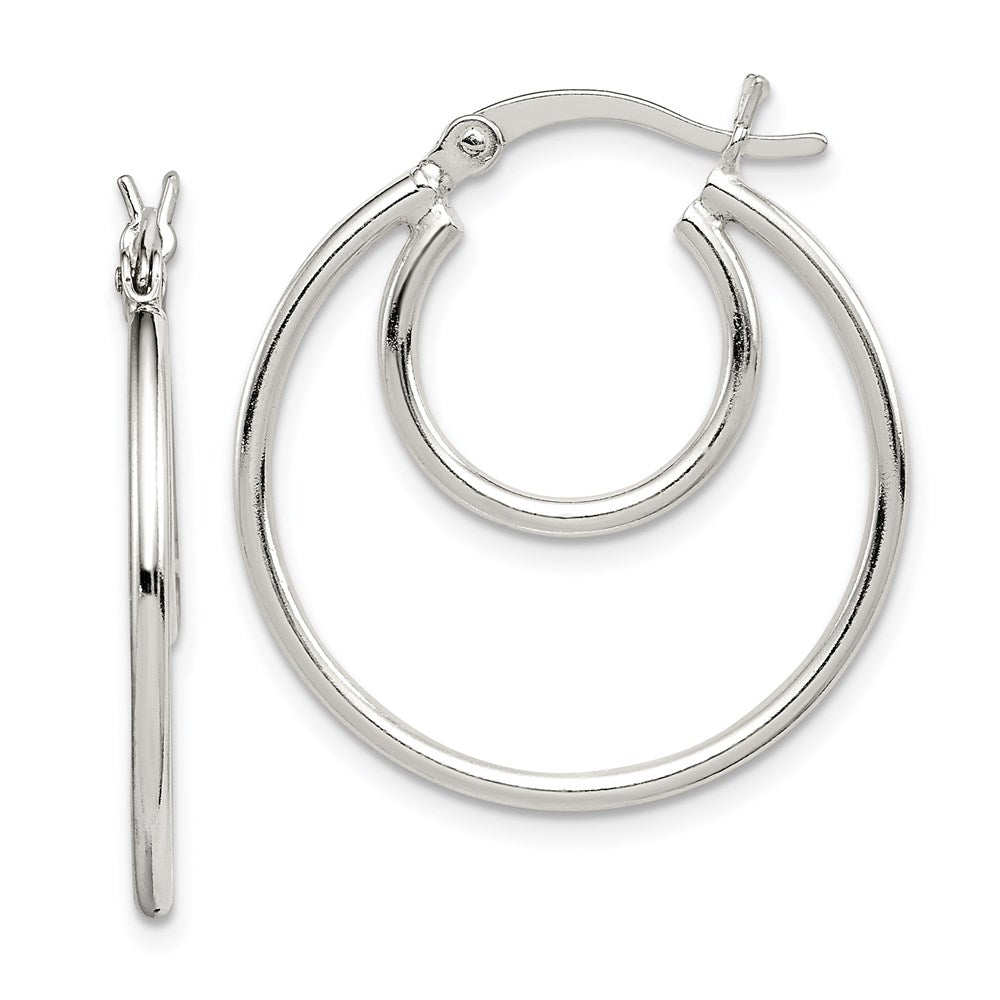 Polished;Hinged post;Sterling silver