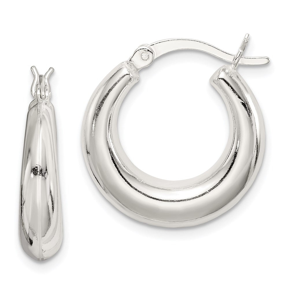 Polished;Hollow;Hinged;Sterling silver