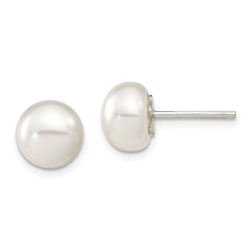 Post;Sterling silver;Freshwater cultured pearl