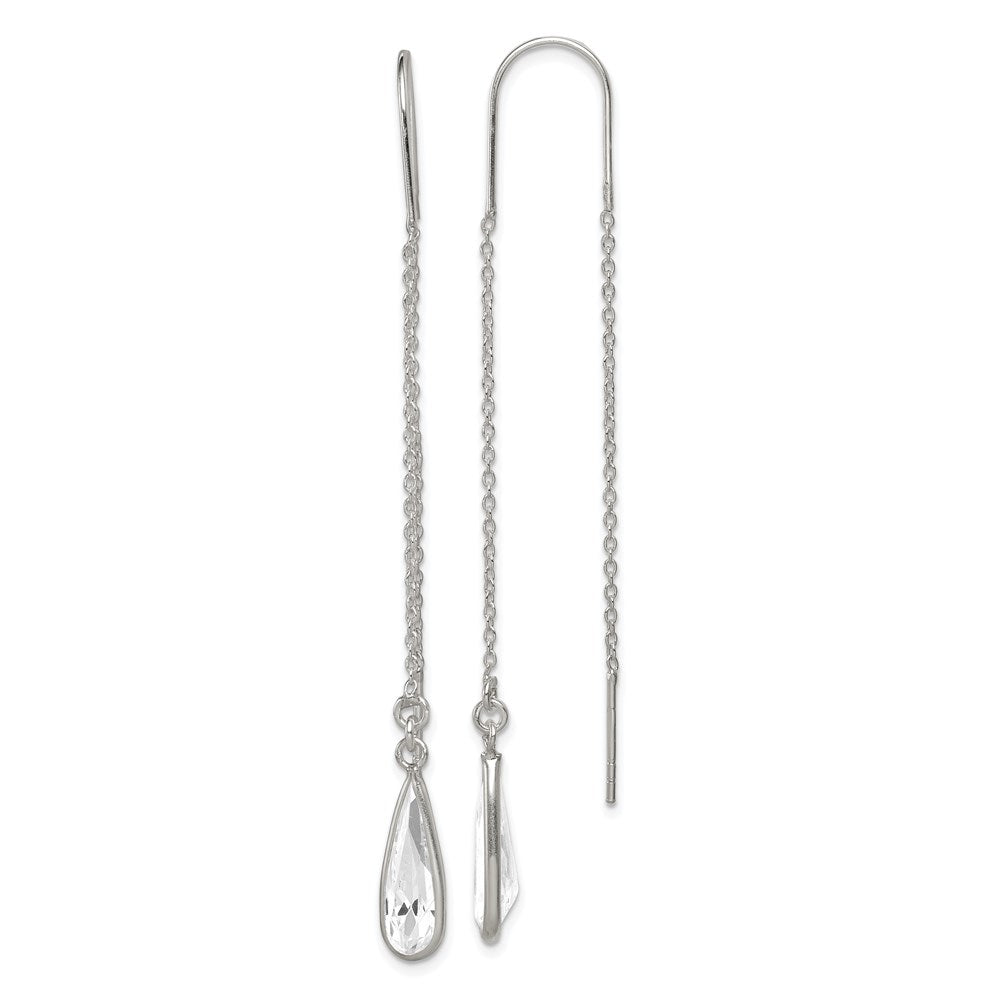 Sterling silver;Crystal;Threader