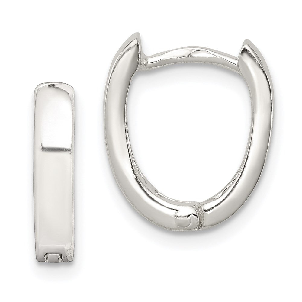 Polished;Hinged post;Sterling silver