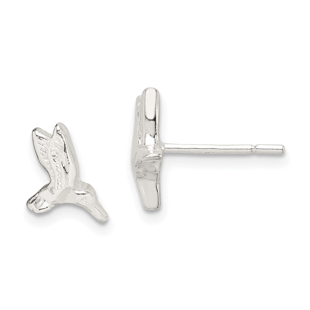 Polished;Post;Sterling silver
