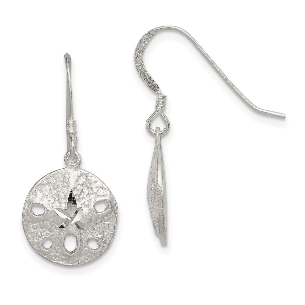 Diamond-cut;Sterling silver;Shepherd hook;Textured;Dangle