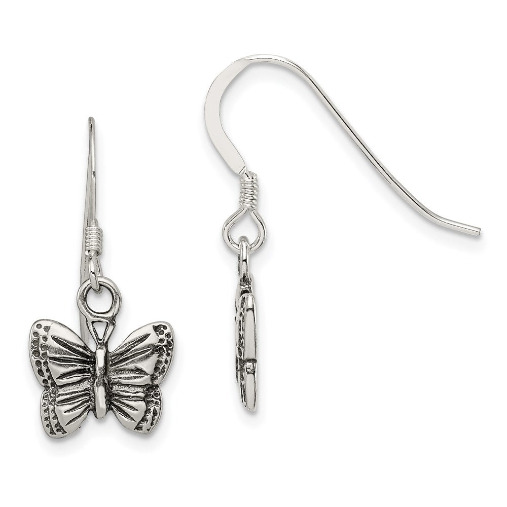 Casted;Polished;Antique finish;Sterling silver;Shepherd hook