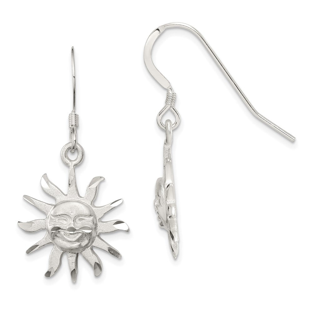 Diamond-cut;Polished;Satin;Sterling silver;Shepherd hook