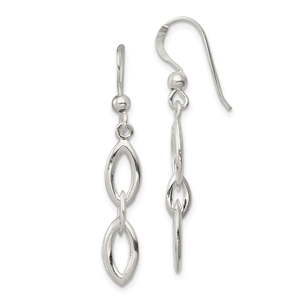 Solid;Polished;Sterling silver;Shepherd hook;Dangle