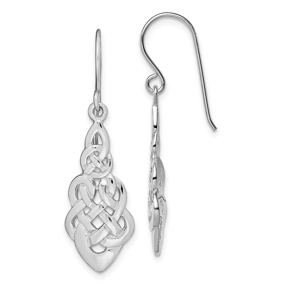 Solid;Polished;Sterling silver;Shepherd hook;Dangle