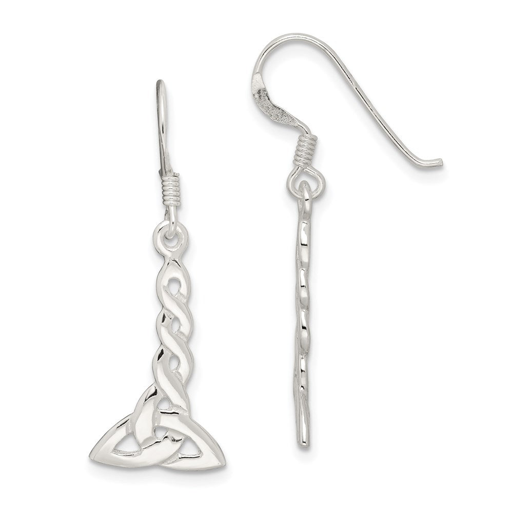 Solid;Polished;Sterling silver;Shepherd hook;Dangle