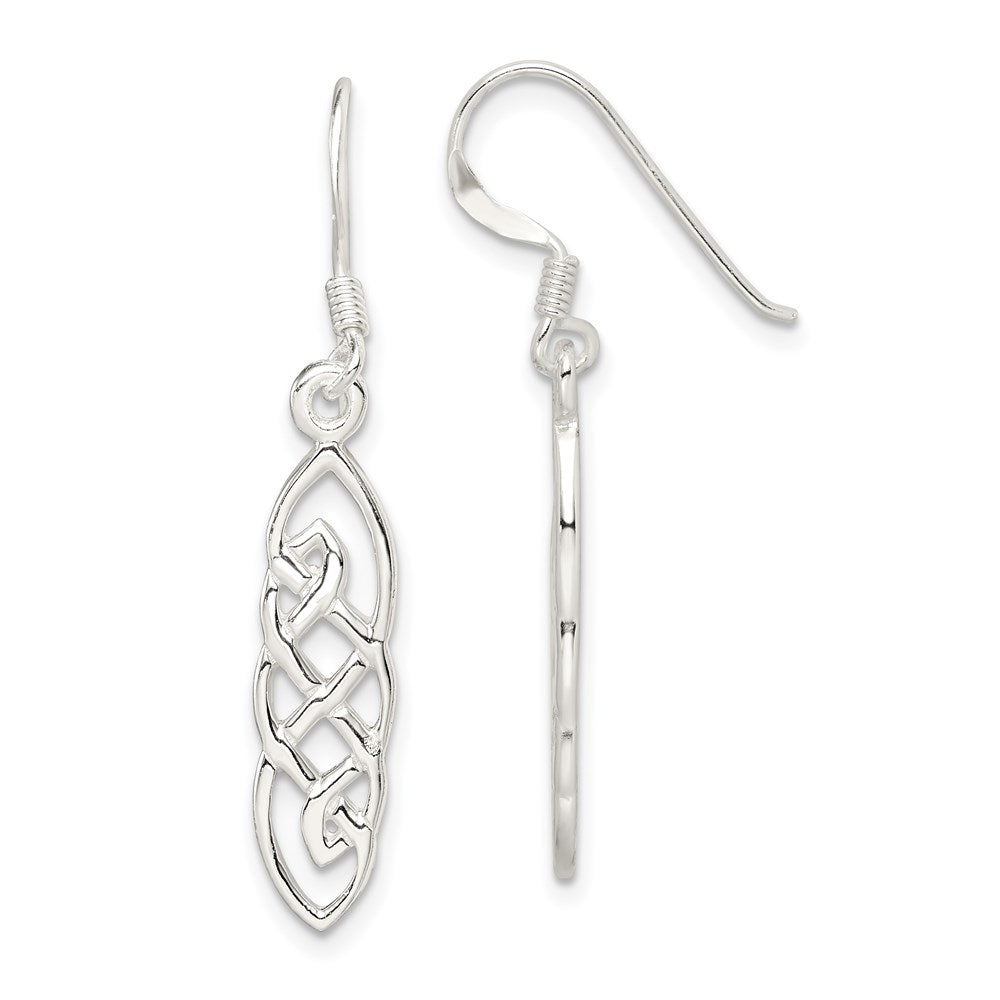 Solid;Polished;Sterling silver;Shepherd hook;Dangle