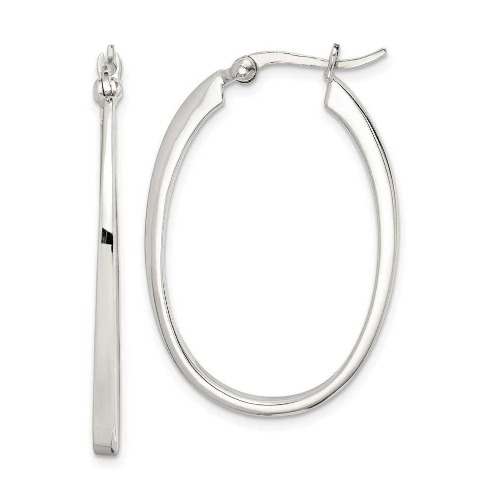 Polished;Hinged post;Sterling silver;Flat;Square