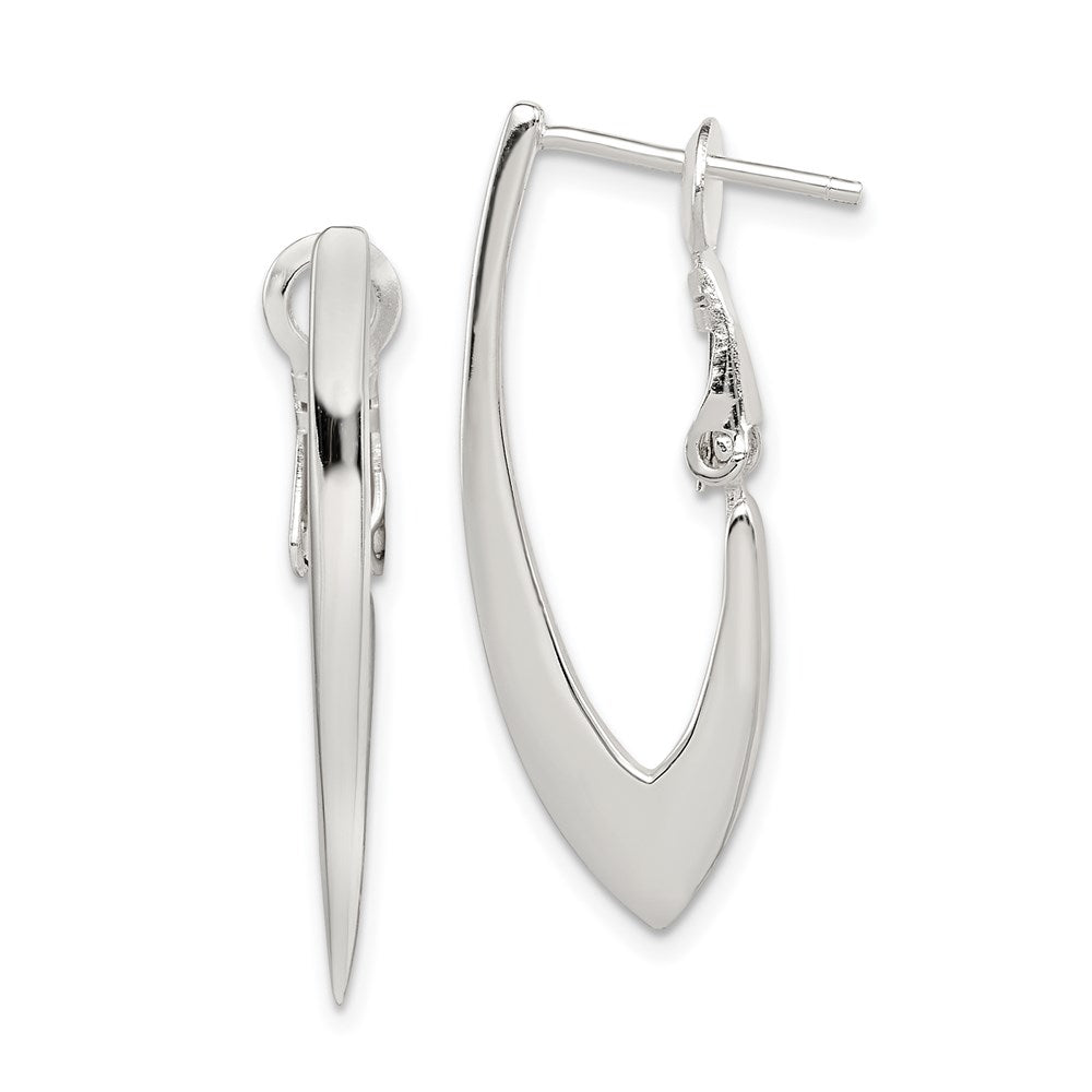 Polished;Omega back;Sterling silver