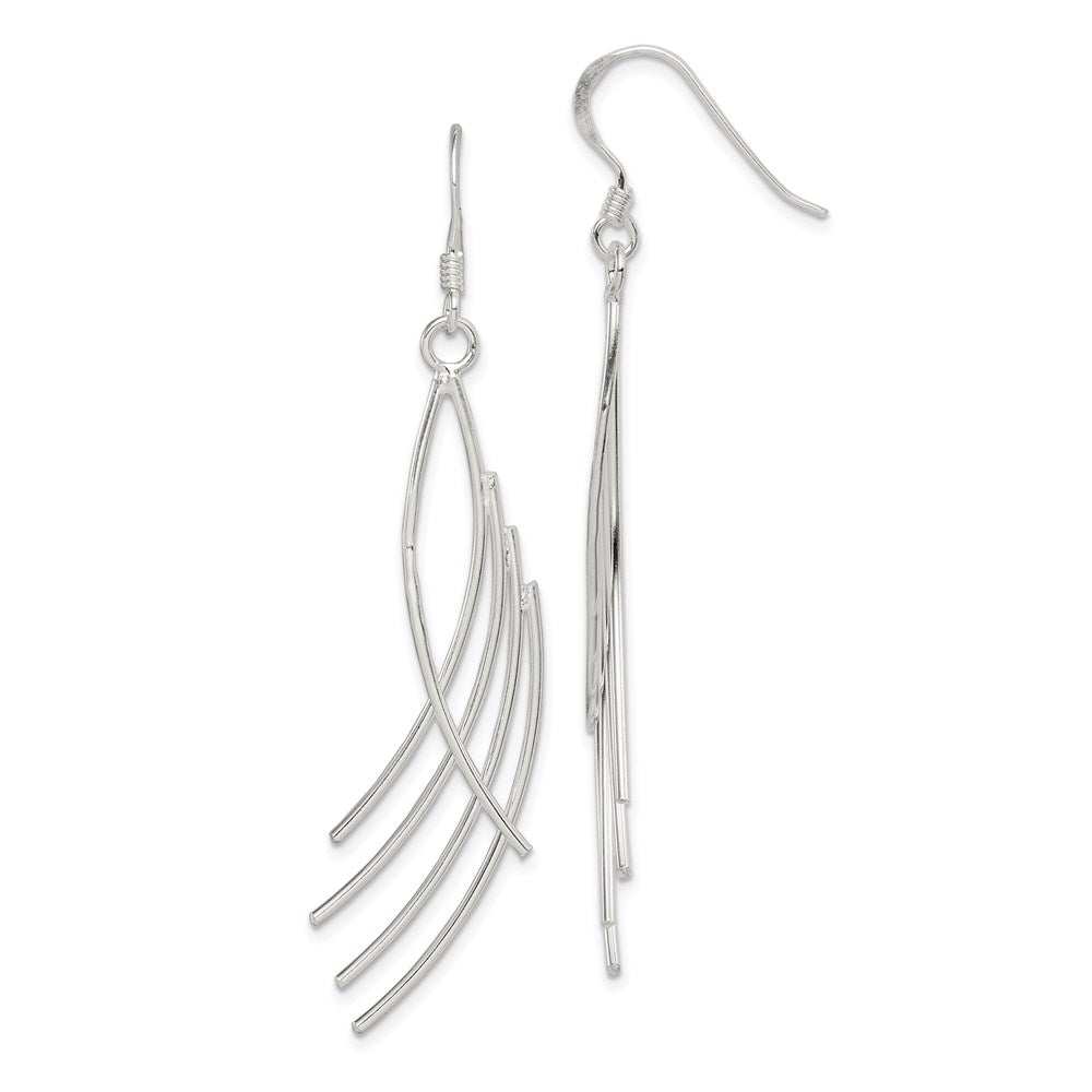 Solid;Polished;Sterling silver;Shepherd hook;Dangle