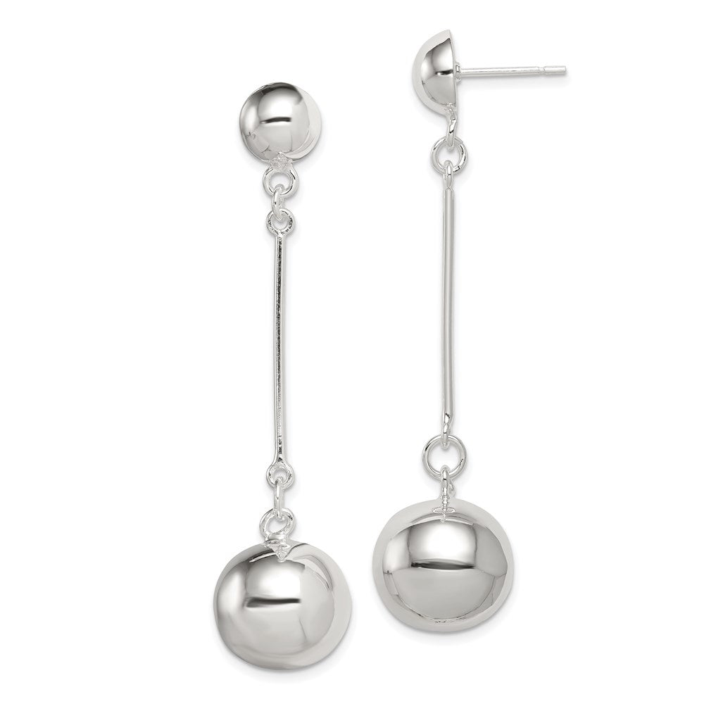 Polished;Hollow;Post;Sterling silver;Dangle