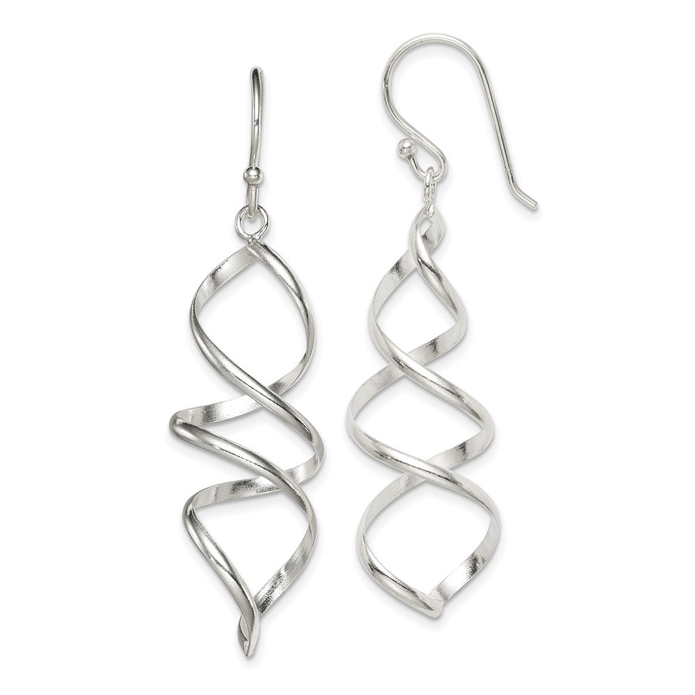 Polished;Sterling silver;Shepherd hook;Dangle