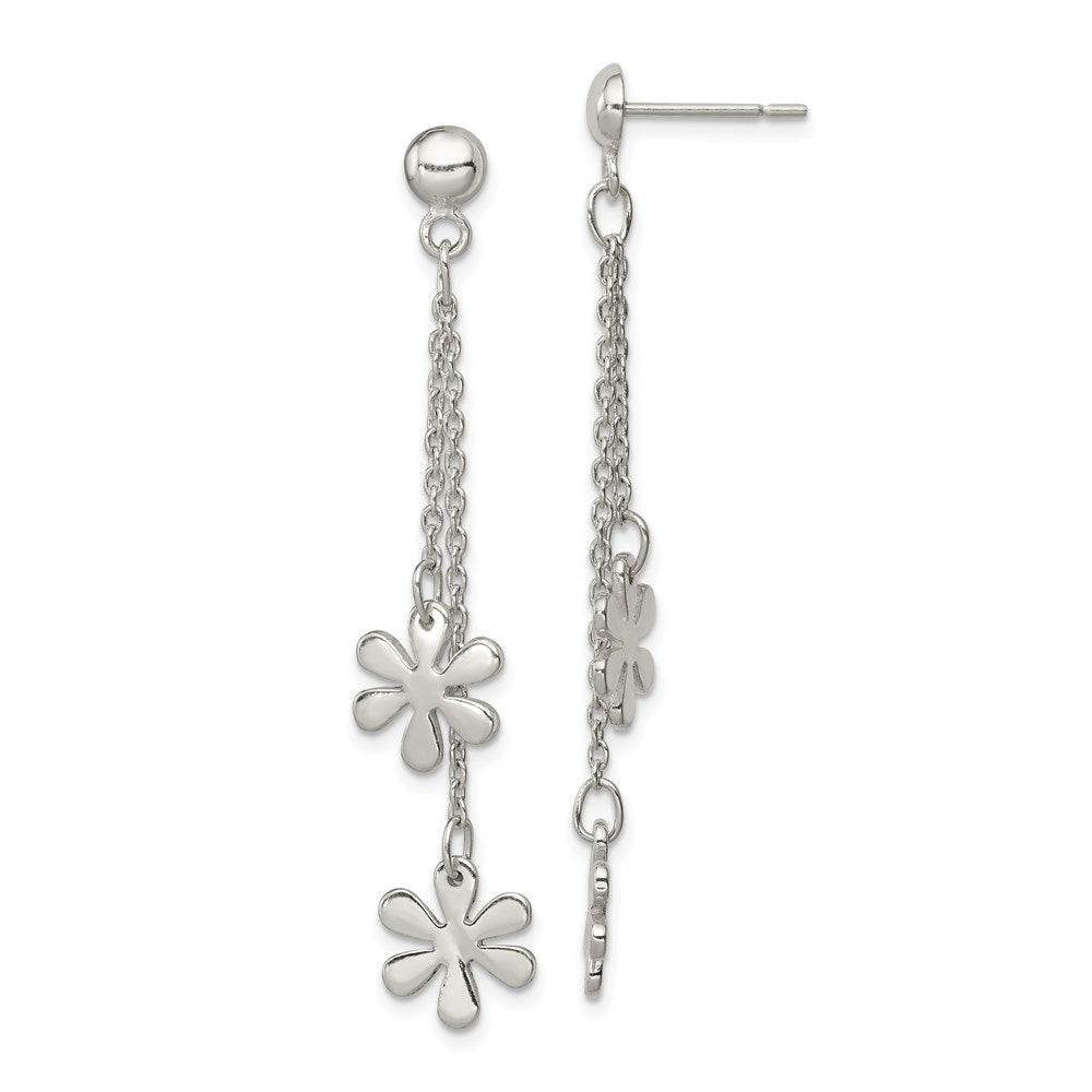 Polished;Post;Sterling silver;Dangle