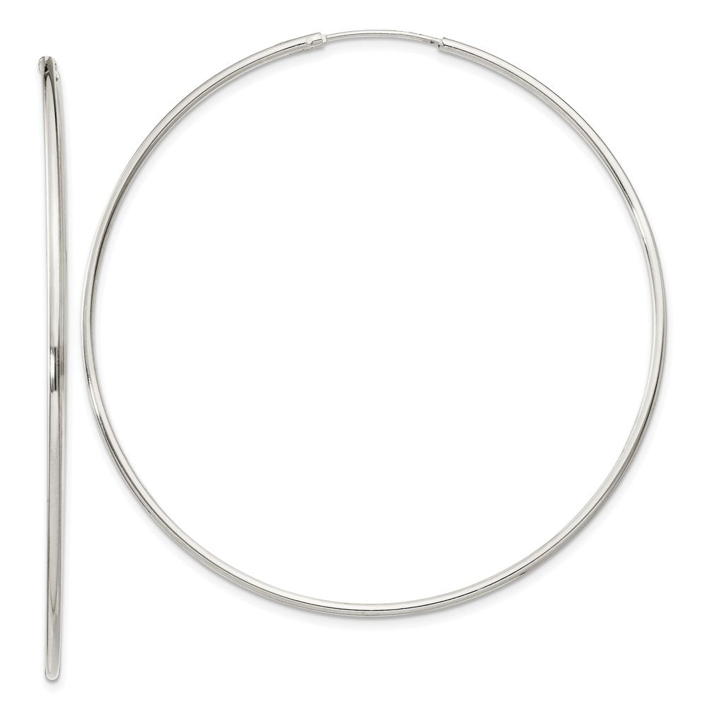 Polished;Hinged;Sterling silver;Hollow tube