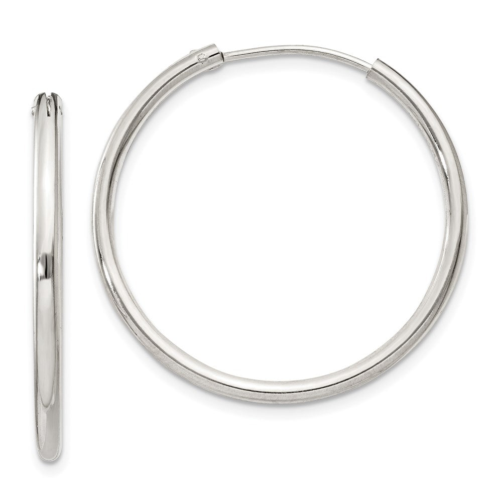 Polished;Hinged;Sterling silver;Hollow tube