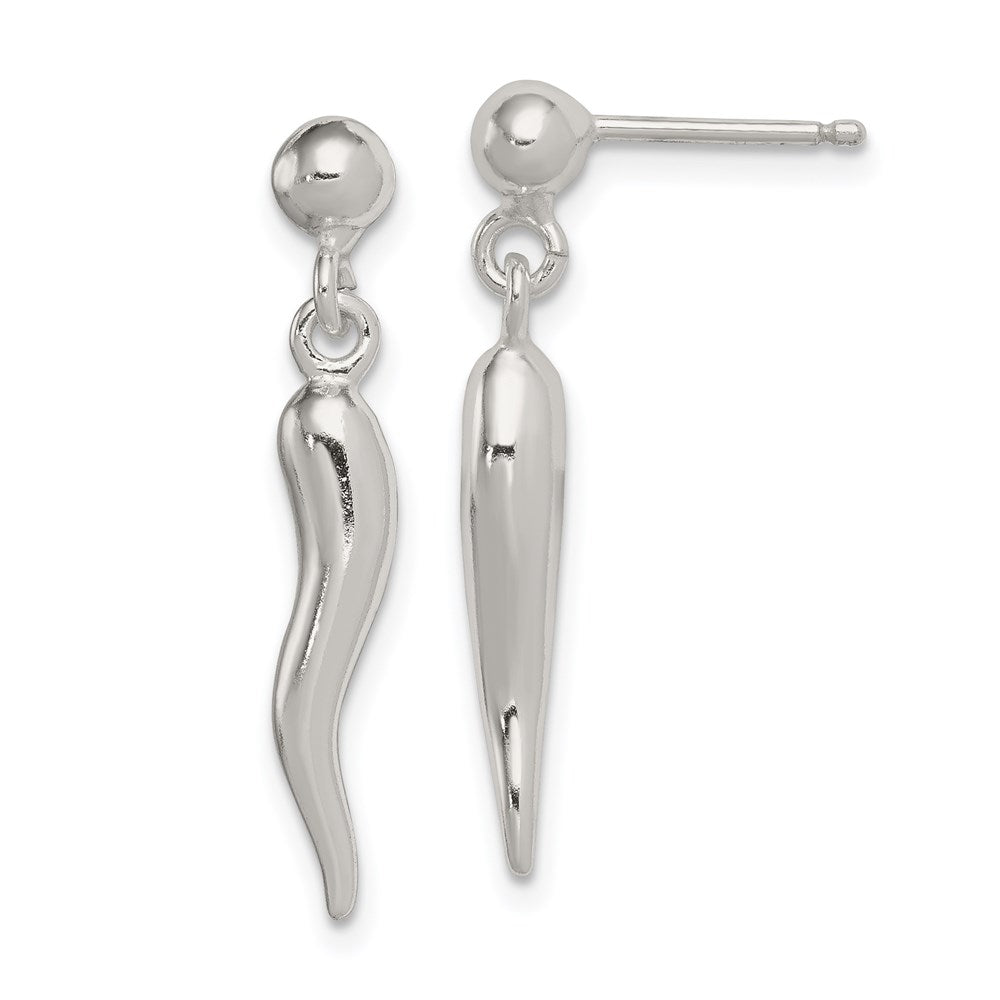 Polished;Hollow;Post;Sterling silver