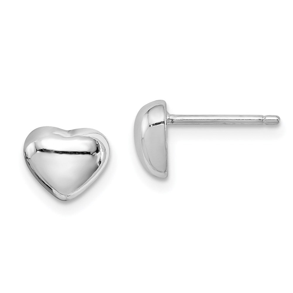 Polished;Open back;Post;Sterling silver