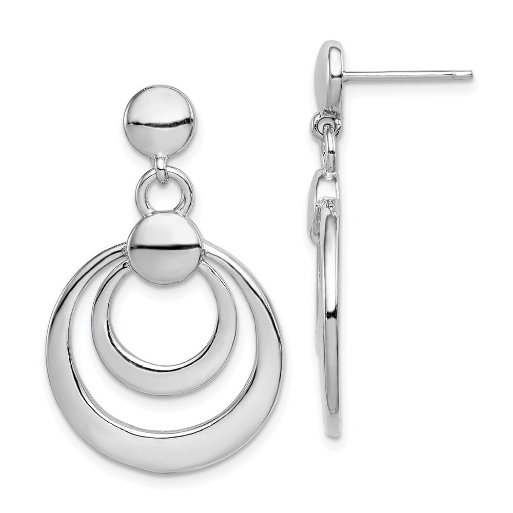 Polished;Open back;Post;Sterling silver