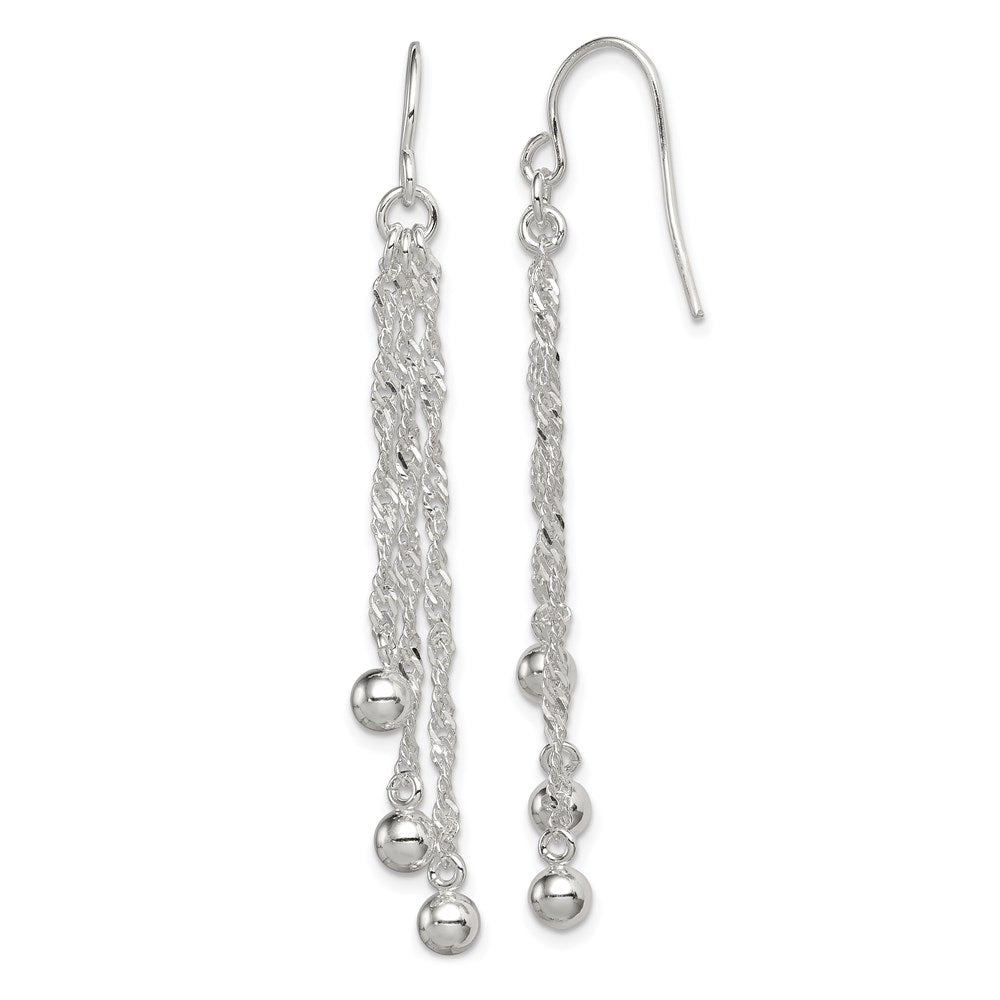 Polished;Sterling silver;Shepherd hook;Dangle