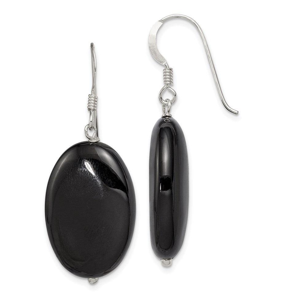 Genuine;Sterling silver;Agate;Shepherd hook;Black