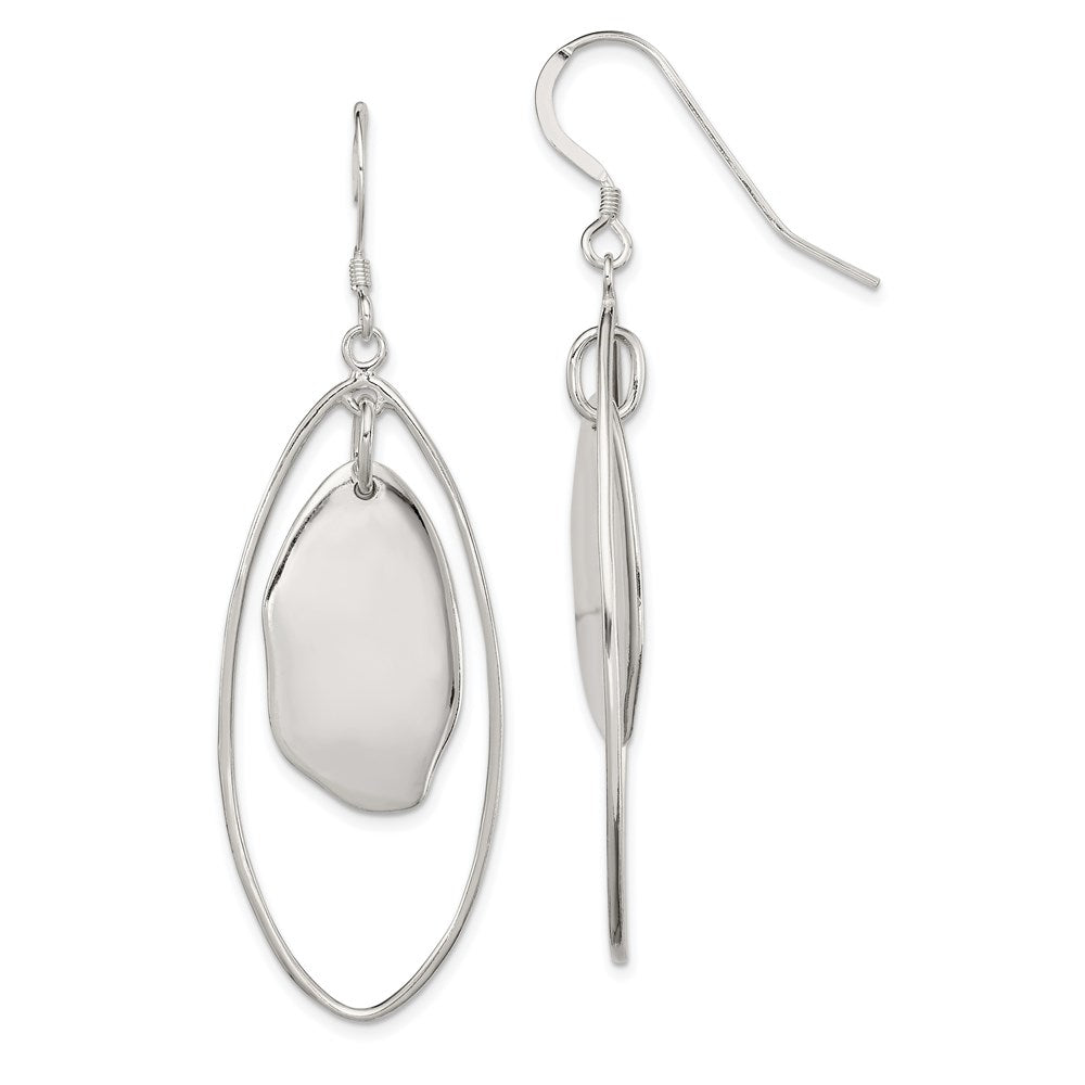 Polished;Sterling silver;Shepherd hook;Dangle