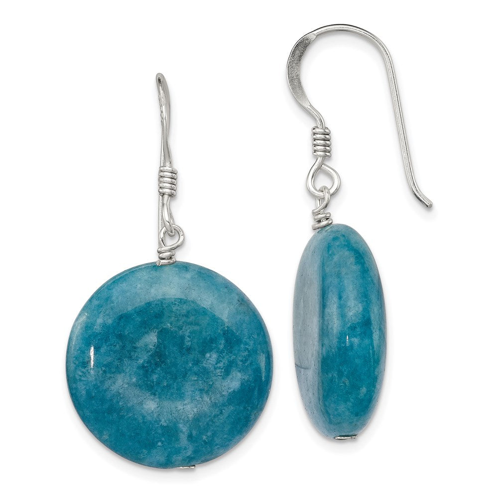 Sterling silver;Agate;Shepherd hook;Blue