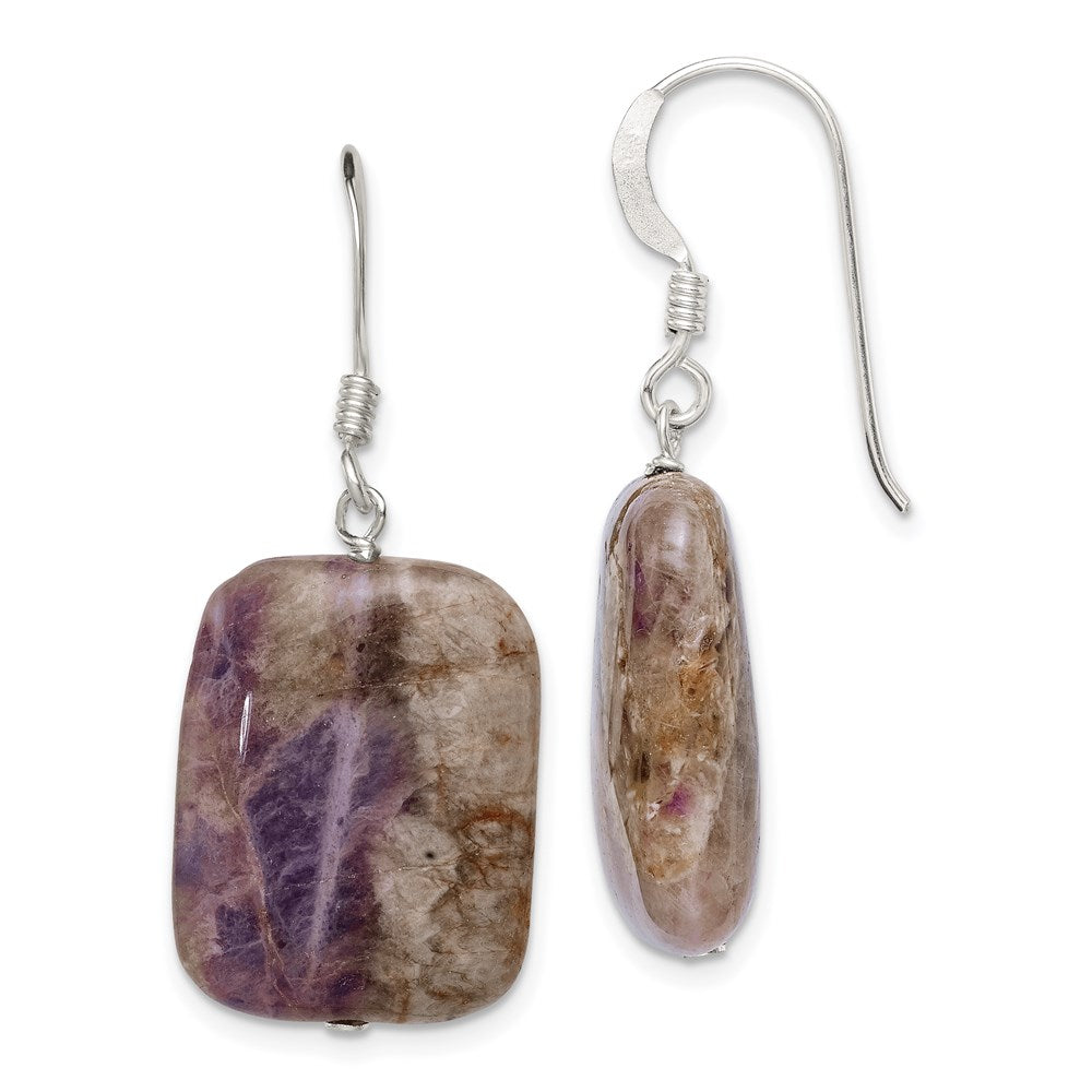 Sterling silver;Amethyst;Shepherd hook;Color range varies;Natural stone