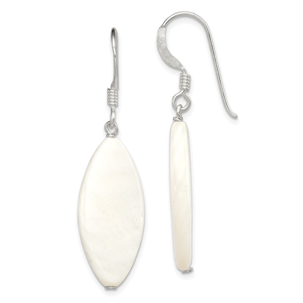 Sterling silver;Dyed;Mother of pearl;Shepherd hook;Dangle