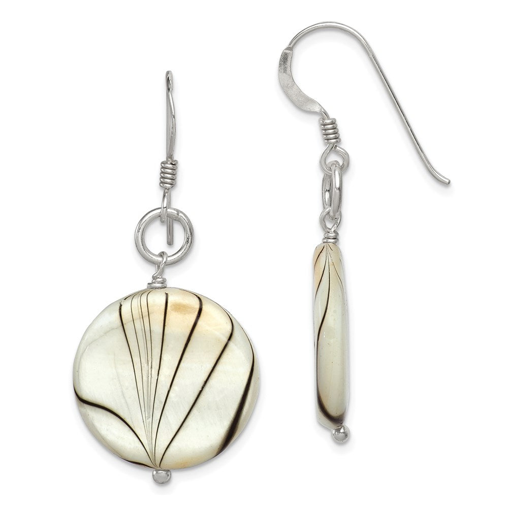 Sterling silver;Mother of pearl;Shepherd hook;Color range varies