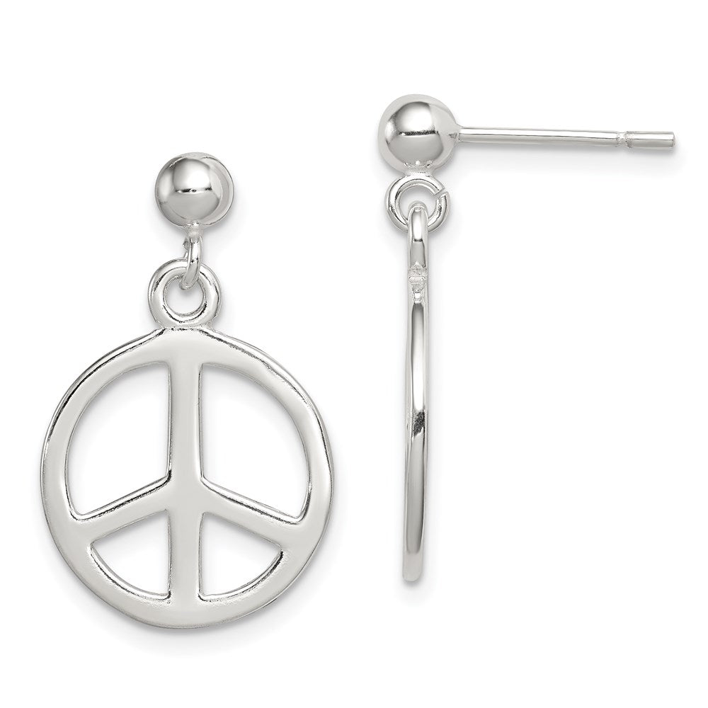 Polished;Post;Sterling silver;Dangle