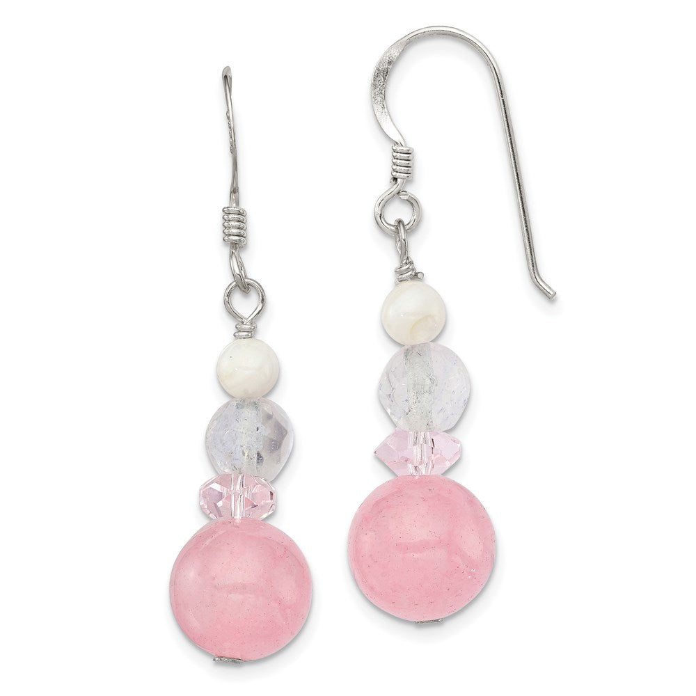 Genuine;Sterling silver;Jade;Mother of pearl;Crystal;Shepherd hook;Dangle