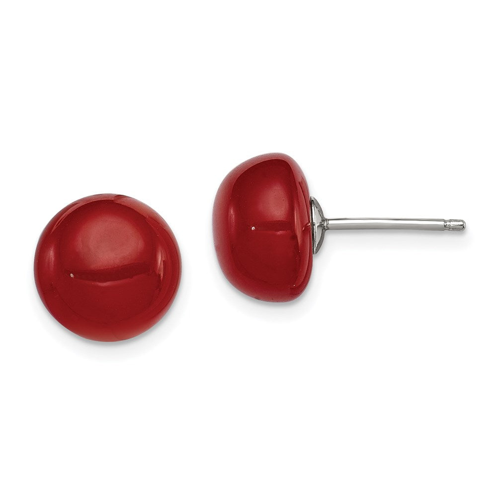 Post;Sterling silver;Carnelian
